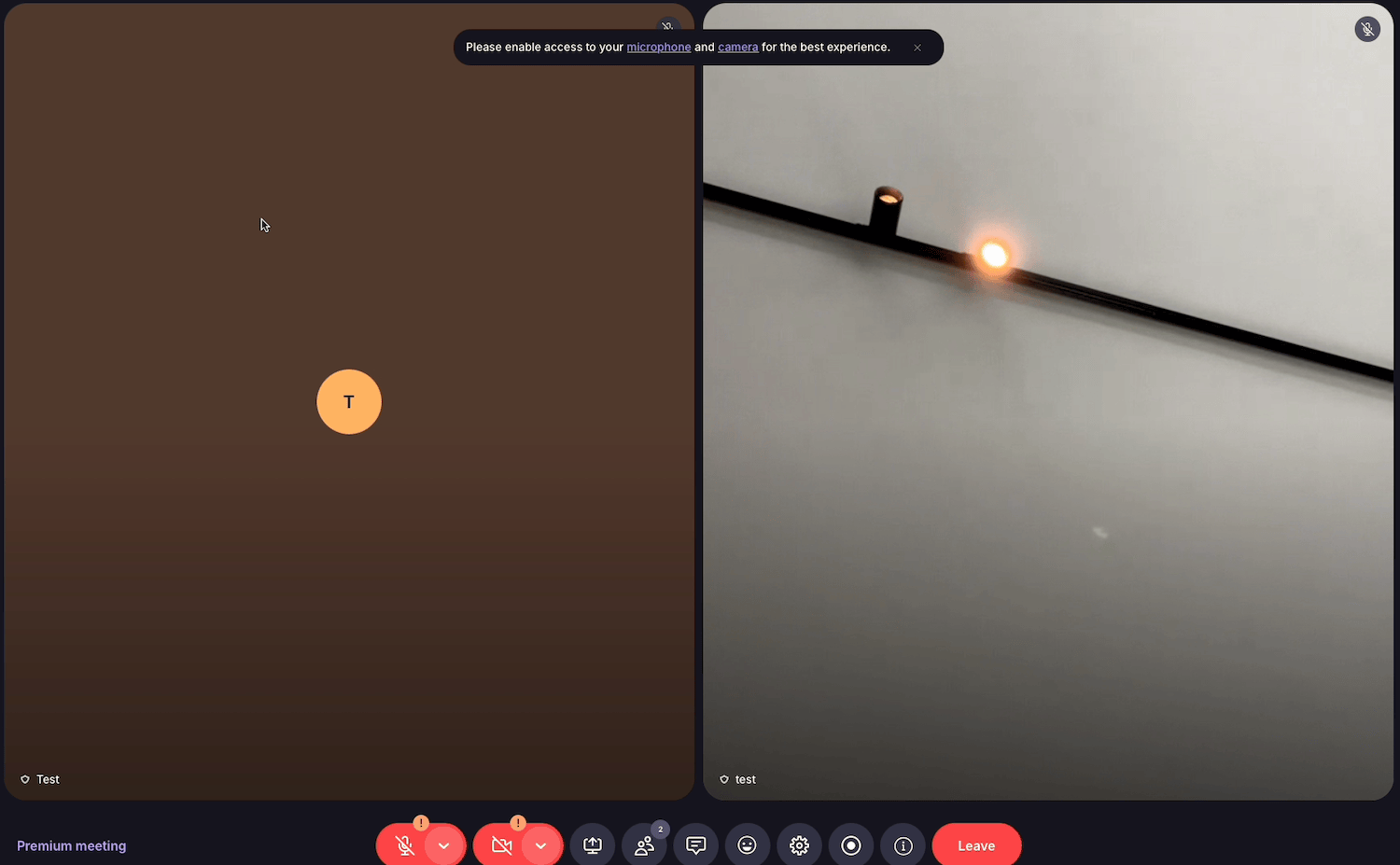 Proton Meet during a call