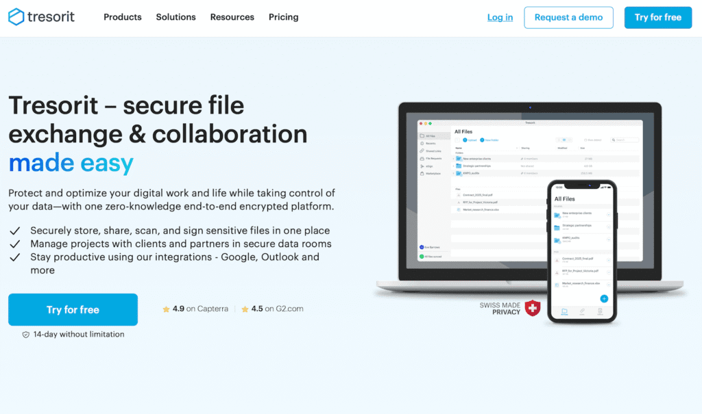 Tresorit screenshot
