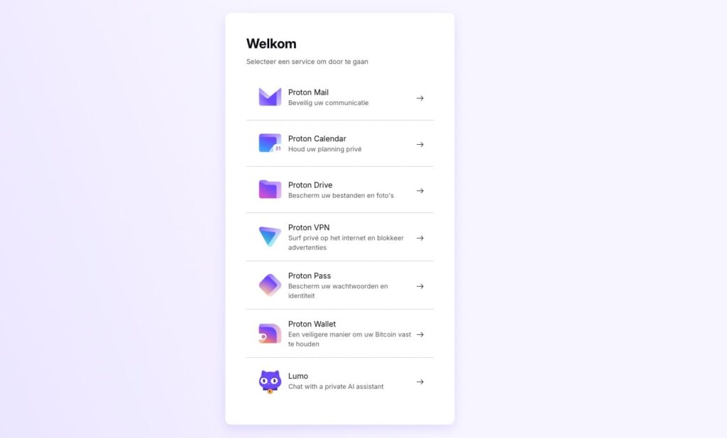Overview of Proton services